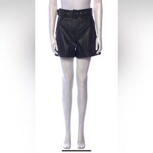 Faux Leather Black Shorts Size S